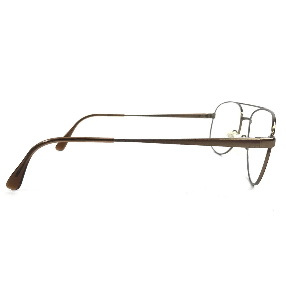 Safilo Eyeglasses Frames ELASTA 7115 7ZB Polished Brown Pilot Wire Rim 56-18-145